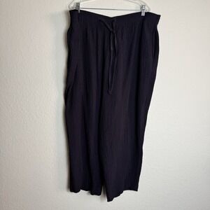 For You From Spiegel Women's Pant Black‎ Size 3X Pull On Elastic Waist Pockets